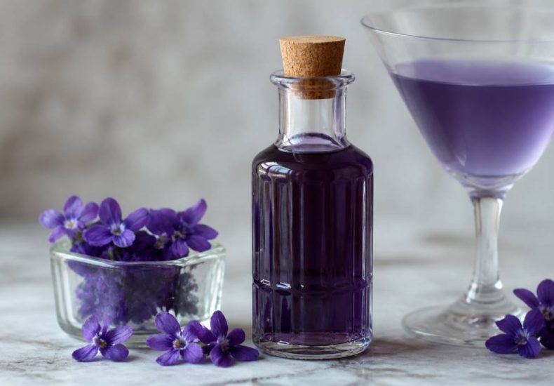Liqueur de violette recette maison pour cocktails et desserts